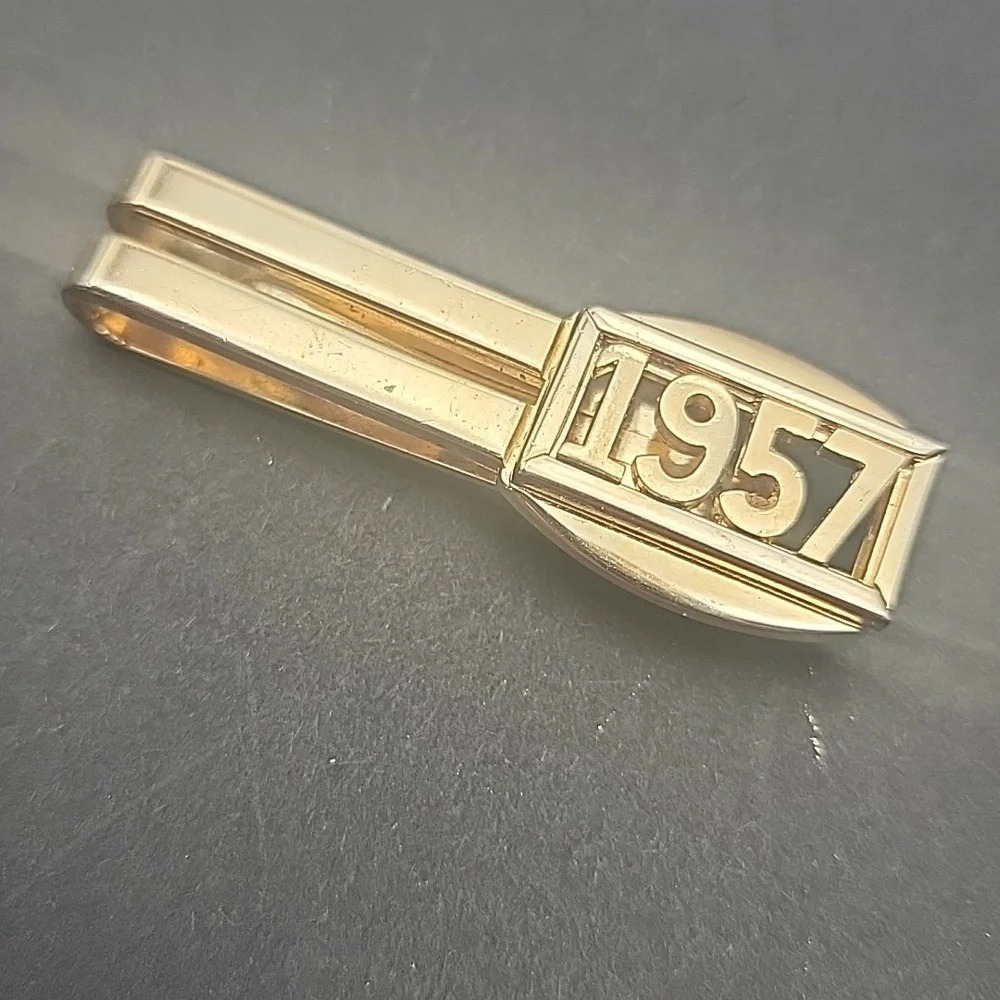 Vintage Men's Swank 1957 Gold tone  Tie Clip